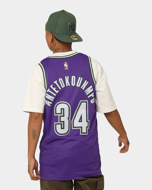 Nike Giannis Antetokounmpo Milwaukee Bucks Nike Dri-FIT NBA Swingman Jersey Field Purple