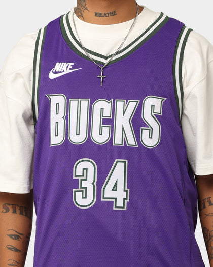 Nike Giannis Antetokounmpo Milwaukee Bucks Nike Dri-FIT NBA Swingman Jersey Field Purple