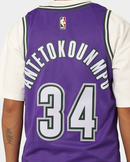 Nike Giannis Antetokounmpo Milwaukee Bucks Nike Dri-FIT NBA Swingman Jersey Field Purple