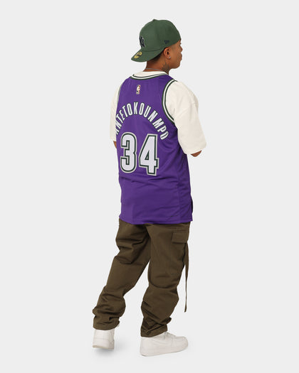 Nike Giannis Antetokounmpo Milwaukee Bucks Nike Dri-FIT NBA Swingman Jersey Field Purple