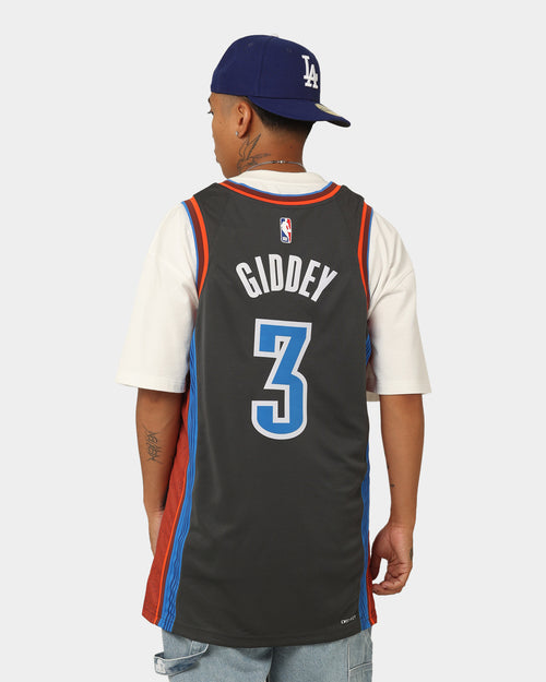 Nike Josh Giddey Oklahoma City Thunder #3 City Edition Nike Dri-FIT NBA Swingman Jersey Anthracite/Giddey Blue