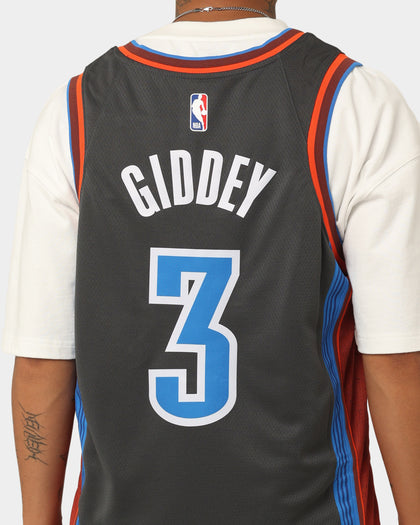 Nike Josh Giddey Oklahoma City Thunder #3 City Edition Nike Dri-FIT NBA Swingman Jersey Anthracite/Giddey Blue