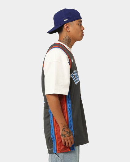 Nike Josh Giddey Oklahoma City Thunder #3 City Edition Nike Dri-FIT NBA Swingman Jersey Anthracite/Giddey Blue