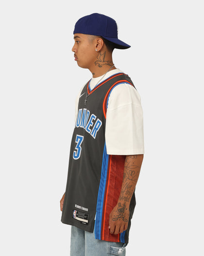 Nike Josh Giddey Oklahoma City Thunder #3 City Edition Nike Dri-FIT NBA Swingman Jersey Anthracite/Giddey Blue