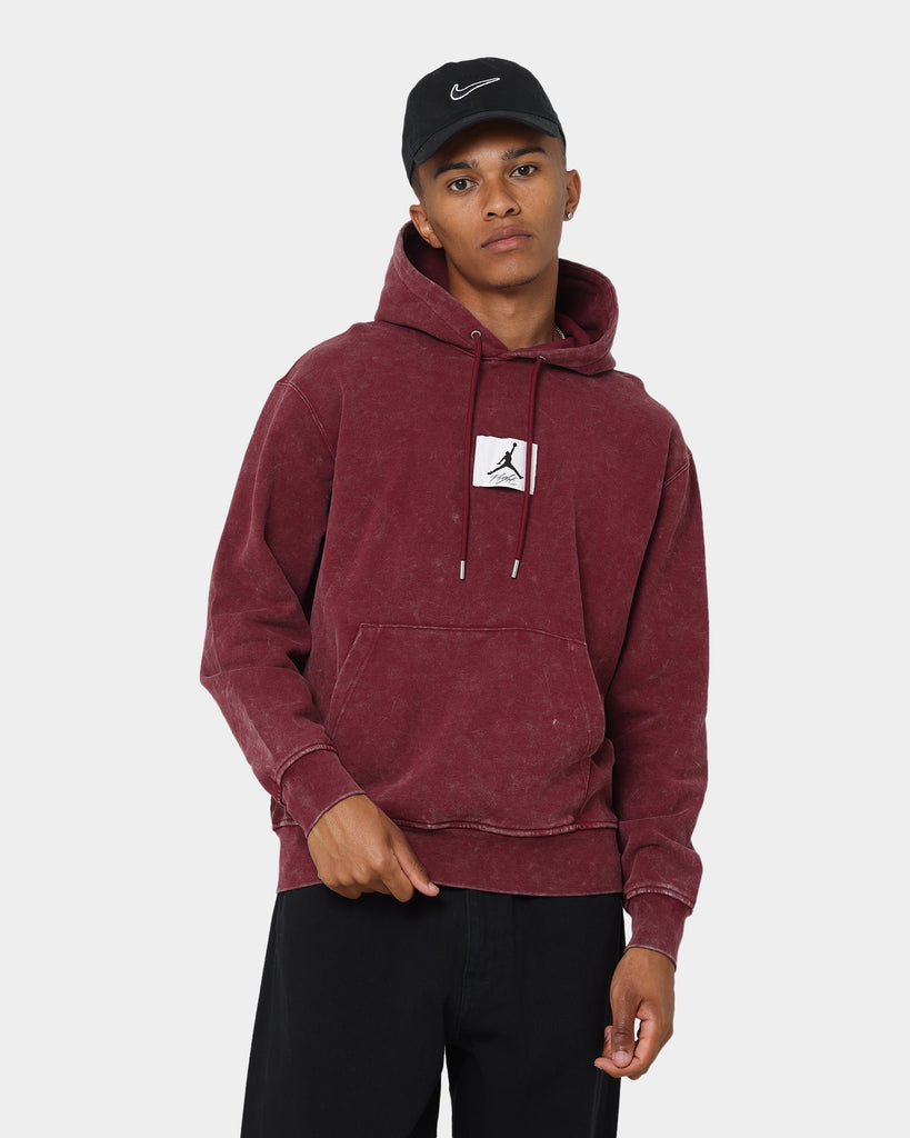 Jordan Essential Statement Washed Fleece Pullover Hoodie Cherrywood Re | Culture Kings