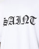 Saint Morta Gothic Rhinestone Boxy T-Shirt White