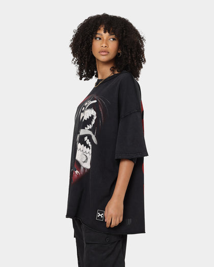 DXXMLIFE X Attack On Titan Eren DXXM Vintage T-Shirt Aged Black