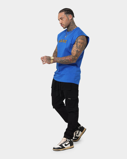 Saint Morta Graveyard Oversized Muscle T-Shirt Royal/Gold