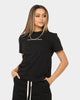 Calvin Klein Women's Shrunken Institutional T-Shirt Ck Black