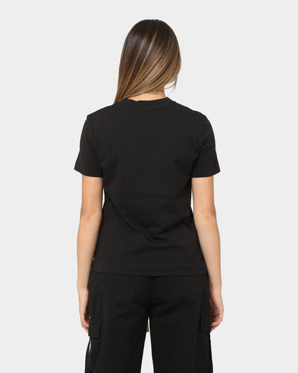 Calvin Klein Women's Shrunken Institutional T-Shirt Ck Black