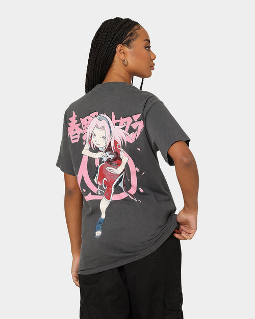 Goat Crew X Naruto Sakura CLR T-Shirt Charcoal