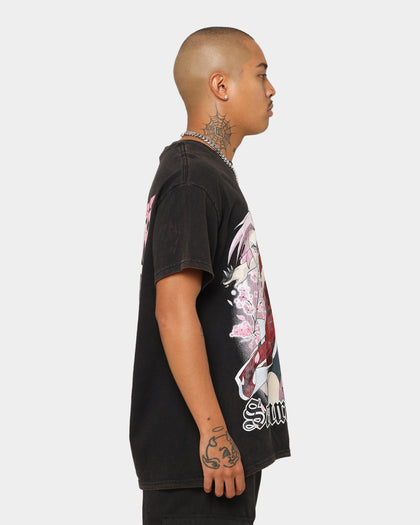 Goat Crew X Naruto Sakura CLR Vintage T-Shirt Washed Black