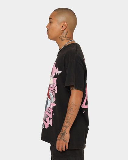 Goat Crew X Naruto Sakura CLR Vintage T-Shirt Washed Black