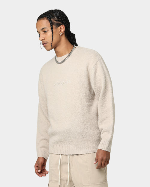 Supreme Woven Brushed Sweater Brown