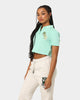 National Collegiate Athletic Association Michigan State University Spartans Women's W Letter Patch Crop Polo Lichen
