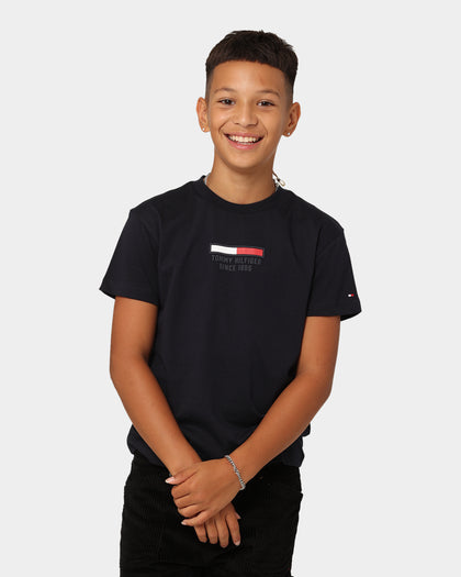 Tommy Hilfiger Kids' Flag Logo Short Sleeve T-Shirt Desert Sky