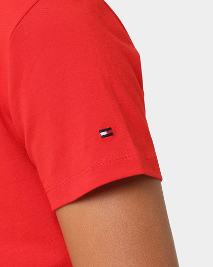 Tommy Hilfiger Kids' U Tommy Logo Short Sleeve T-Shirt Deep Crimson