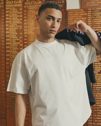 Carré Grid Iron Oversized T-Shirt White