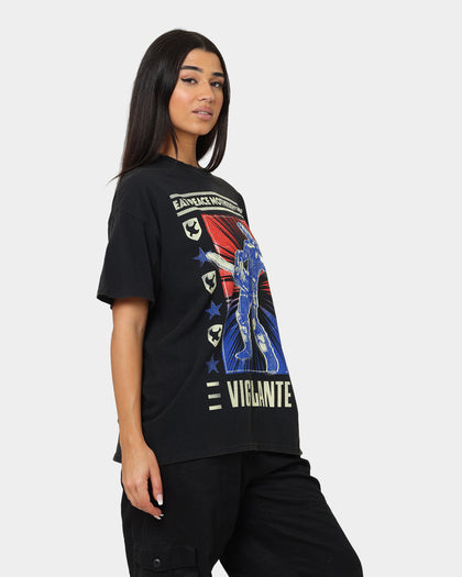 Goat Crew X Peacemaker Vigilante Vintage T-Shirt Washed Black