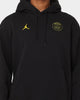 Jordan X Paris Saint-Germain Fleece Pullover Hoodie Black/Tour Yellow