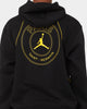 Jordan X Paris Saint-Germain Fleece Pullover Hoodie Black/Tour Yellow