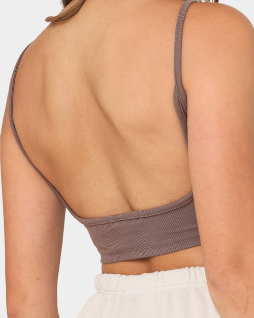 Joah Brown Women's Low Back Crop Cami Mauve