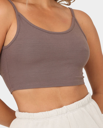 Joah Brown Women's Low Back Crop Cami Mauve