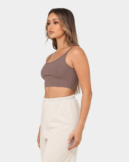 Joah Brown Women's Low Back Crop Cami Mauve