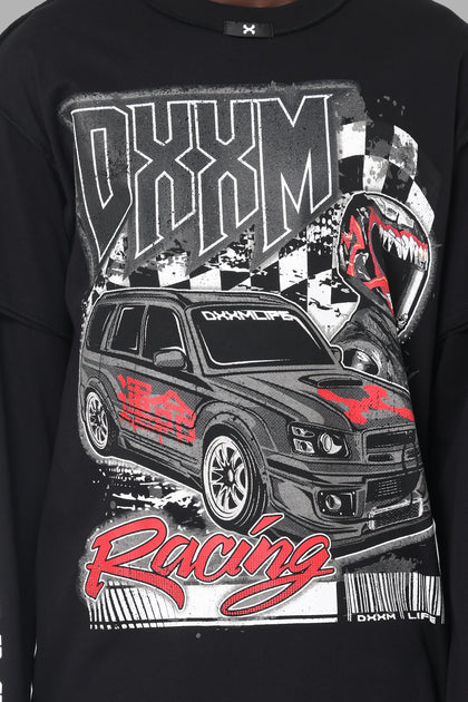 DXXMLife L-5 B Motor Sport Long Sleeve T-Shirt Black