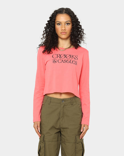 Crooks & Castles Women's Cross Out Long Sleeve T-Shirt Punch