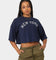 Majestic Athletic Women's Cooperstown Crop T-Shirt True Navy