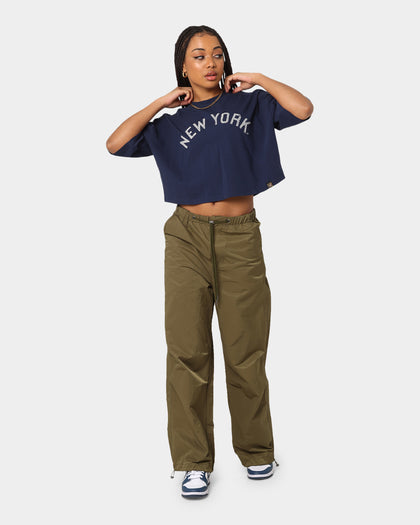 Majestic Athletic Women's Cooperstown Crop T-Shirt True Navy