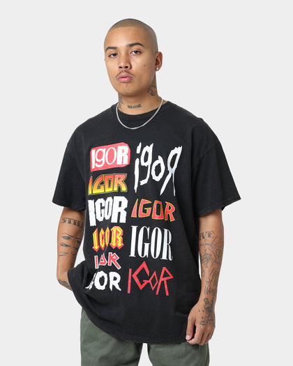 Goat Crew Igor Metal Logo T-Shirt Black Wash