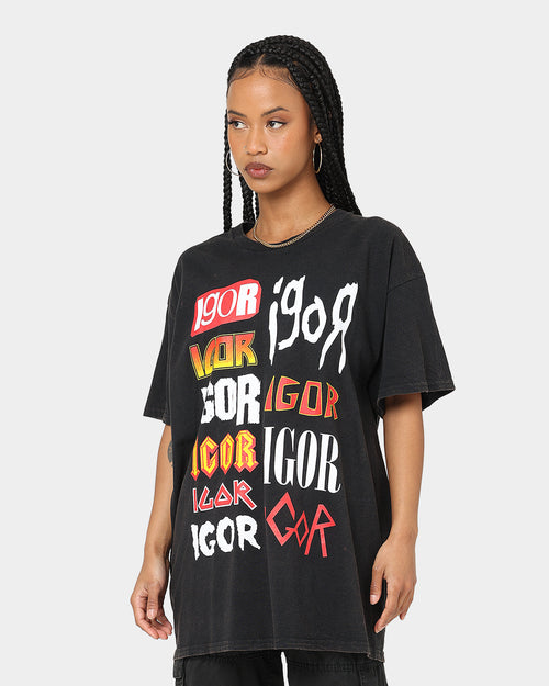 Goat Crew Igor Metal Logo T-Shirt Black Wash