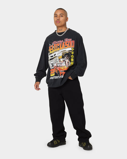 Goat Crew Team Felicia Vintage Crewneck Black Wash