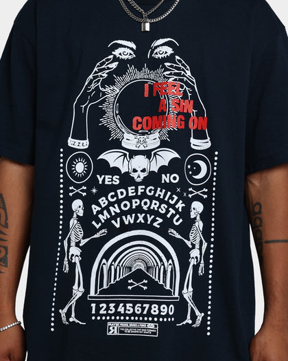 Rats Get Fat  I Feel A Sin Coming On T-Shirt Navy