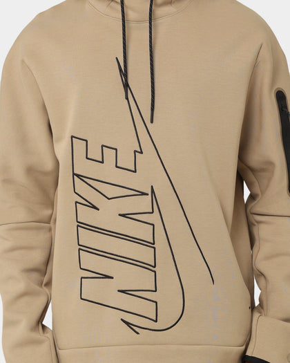 Nike Tech Fleece Graphic Pullover Hoodie Khaki/Khaki