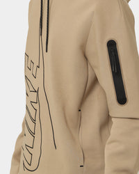 Nike Tech Fleece Graphic Pullover Hoodie Khaki/Khaki