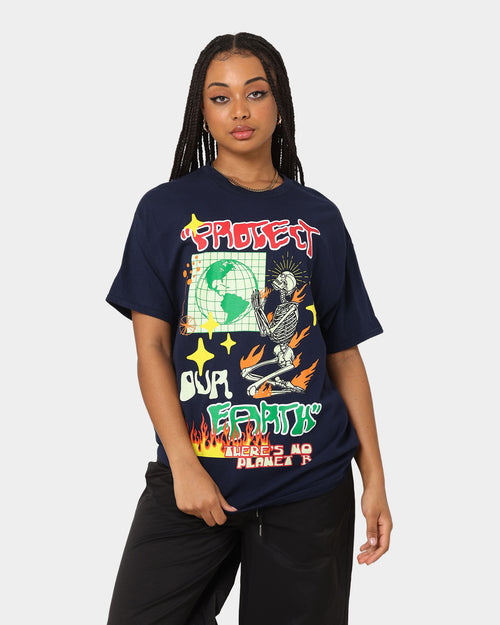 Goat Crew Protect Our Earth T-Shirt Navy