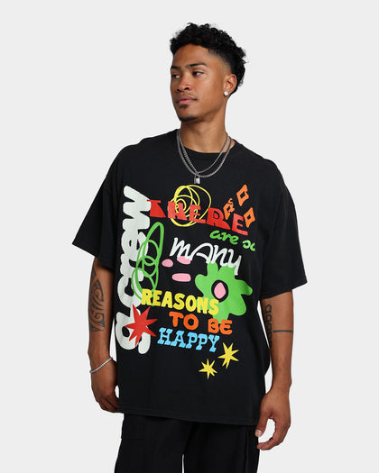 Goat Crew Reasons To Be Happy Vintage T-Shirt Black Wash