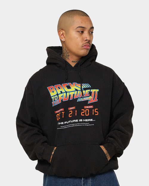 American Thrift X Back To The Future Back To The Future 2 Vintage Hoodie Washed Black