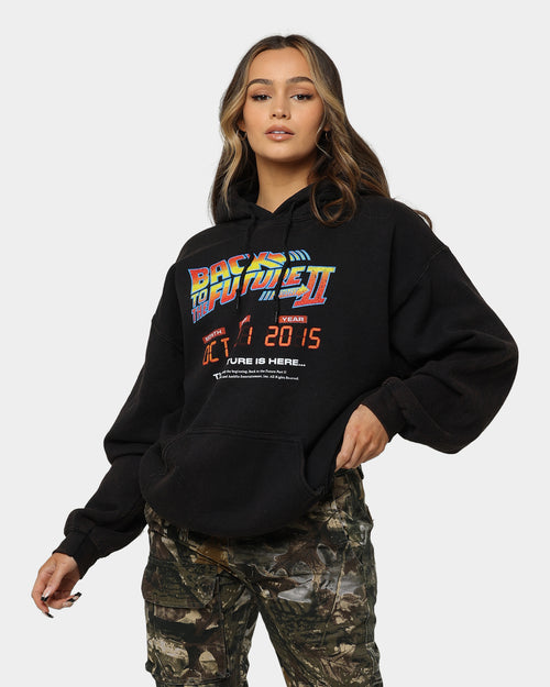 American Thrift X Back To The Future Back To The Future 2 Vintage Hoodie Washed Black