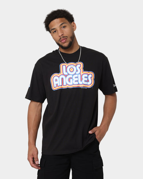 New Era Los Angeles Dodgers Retro Outline Logo T-Shirt Black