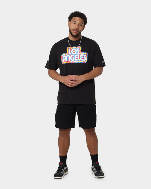 New Era Los Angeles Dodgers Retro Outline Logo T-Shirt Black