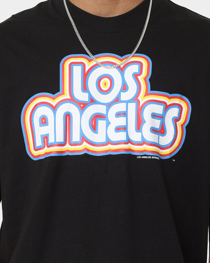 New Era Los Angeles Dodgers Retro Outline Logo T-Shirt Black
