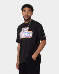 New Era Los Angeles Dodgers Retro Outline Logo T-Shirt Black