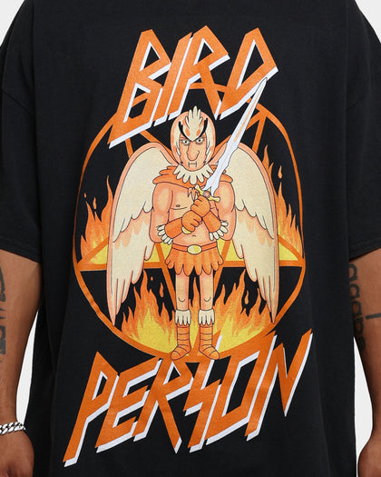 Goat Crew X Rick And Morty Bird Person Vintage T-Shirt Black Wash