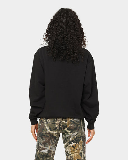 Majestic Athletic Women's Los Angeles Dodgers Copper Marble Wordmark Crewneck Black