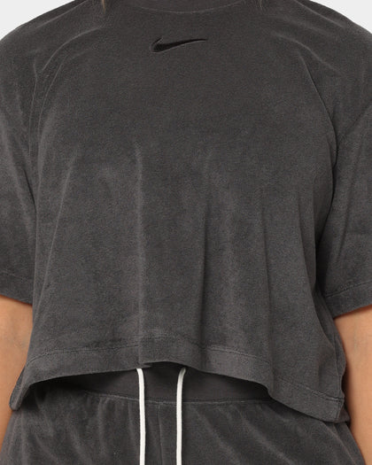 Nike Women's Nike Sportswear Terry Mock-Neck Terry T-Shirt Anthracite/Black