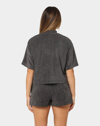 Nike Women's Nike Sportswear Terry Mock-Neck Terry T-Shirt Anthracite/Black